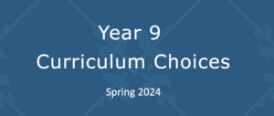 Year 9 Options Website header