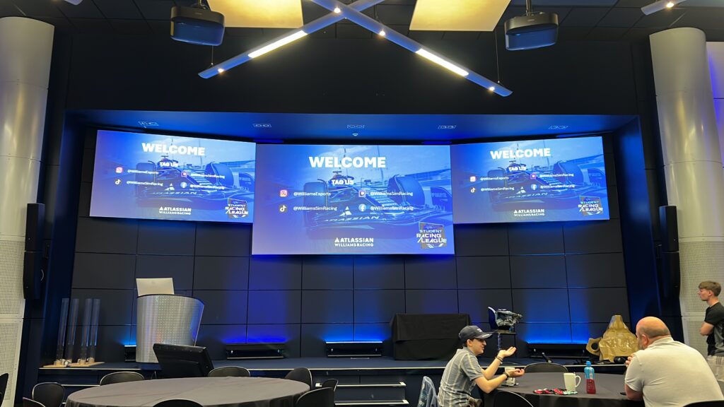 Welcome screen at event